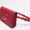La Belle Metal Plaque Belt Bag - Red